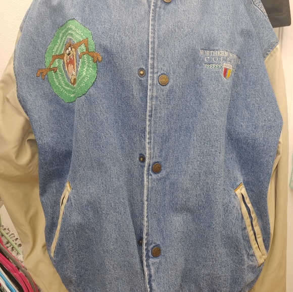Jean Jacket Hand Stitched Looney Toons